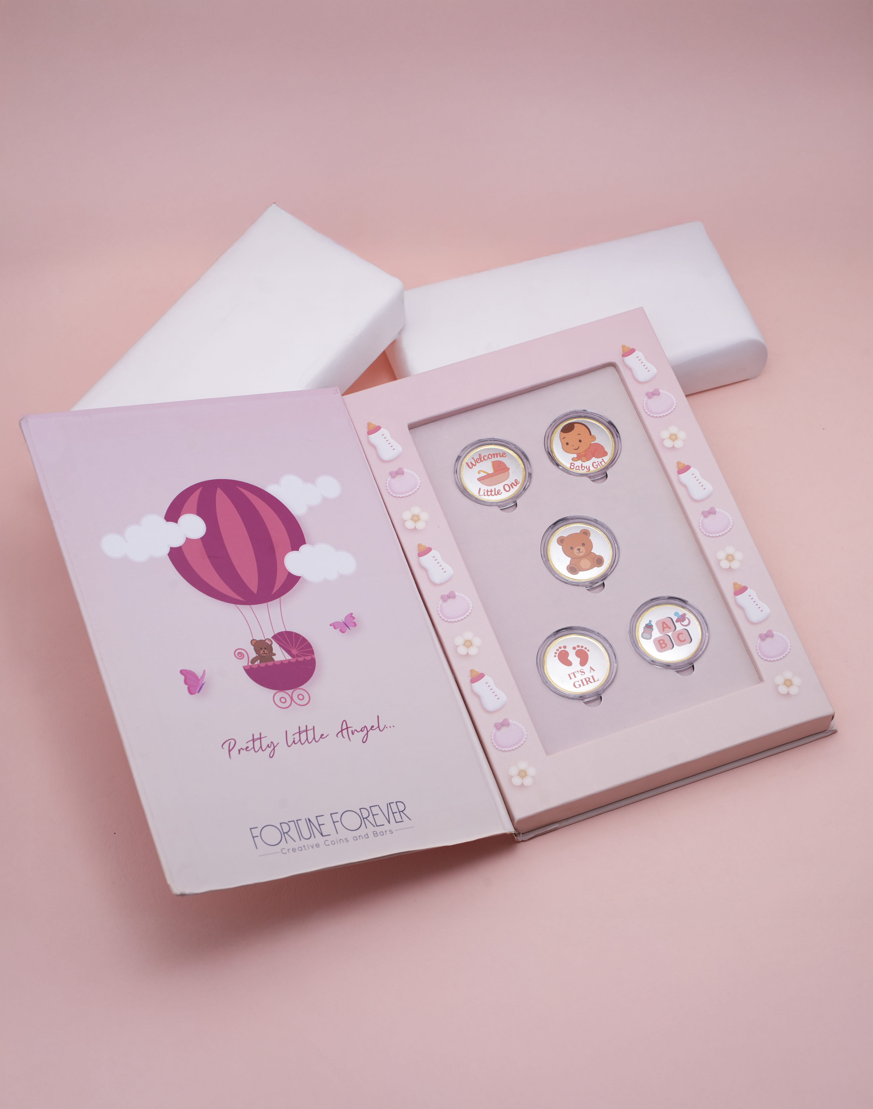 Pretty Little Angel Baby Girl Silver Coin Gift Set 5 Coin Edition